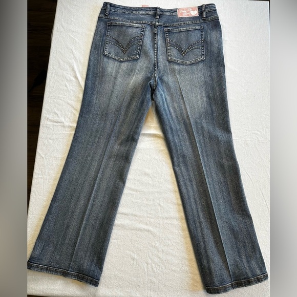 Bootcut Embellished western Boho Jeans Size 20 – Rhinestone Detail Denim - Picture 2 of 16